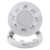 Front view of the apollo series 65 optical smoke alarm with flap65b base showing the open base and alarm unit visible