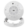 Front view of the apollo series 65 br heat detector with flap65b base showing the detector and base separated