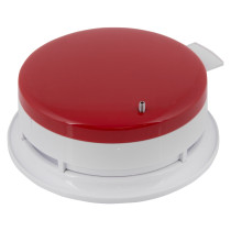 angled view of apollo discovery sounder base with isolator with flaprdc cover in red and white