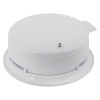 angled view of the apollo discovery sounder base with isolator and flapwhc cover in white plastic design