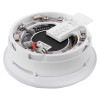 angled view of the apollo discovery sounder base with isolator showing wiring terminals and internal components