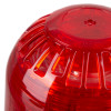 Closeup of the red Apollo Discovery open area sounder beacon showing its design and texture