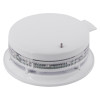 angled view of apollo discovery sounder beacon base with flapwhc cover showing the circular white and clear plastic design