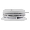Side view of apollo discovery sounder beacon base with flapwhc cover in white and clear plastic design