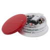 apollo x95 sounder beacon base with isolator and flaprdc cover shown separated with internal components visible