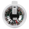 apollo x95 sounder beacon base with isolator shown from the front displaying wiring terminals and internal components