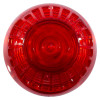 Top view of the red apollo xp95 open area weatherproof sounder beacon showing its circular design