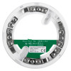 Flasdb Apollo Alarmsense Detector Base Front showing circular white base with metal connectors and green circuit board label