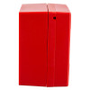 alarmsense 2 wire surface mounted manual call point shown from the side in red plastic casing