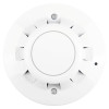 Flasopt Apollo Alarmsense Optical Smoke Detector front view showing circular white design with vents and sensors