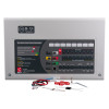 c tec cfp alarmsense fire alarm panel 2 zone with control panel front and included accessories laid out below