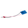 kentec line continuity monitoring unit with blue circuit board and pink and black wires attached