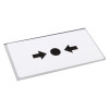 an angled view of a single replacement glass for a manual call point