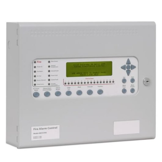 Kentec syncro as addressable single loop panel shown from an angled view with display screen and control buttons visible