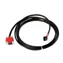 Front view of kentec syncro download lead showing the cable and red connector ends