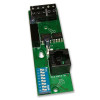 Front view of a ctec xfp fire alarm panel network communication card 16 zone showing connectors and switches