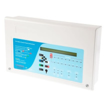 angled view of addressable fire alarm repeater panel