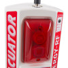 Top view of the evacuator synergy rf sounder strobe site alarm showing the red strobe and body labels