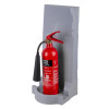 fmc modular fire extinguisher stand grey shown angled with a red co2 extinguisher inside