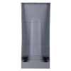 rear view of fmc modular fire extinguisher stand in grey showing the back panel and structure