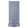 fmc modular fire extinguisher stand grey shown from the front with a tall back panel and curved base section