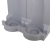 fmc modular fire extinguisher stand grey double showing the base with two circular holders in grey plastic