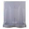 fmc modular fire extinguisher stand grey double shown from the front in plain grey plastic design
