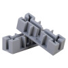 Set of grey attachment clips for fmc modular fire extinguisher stand grey double shown close up