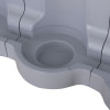 fmc modular fire extinguisher stand grey triple showing base section with circular indent for holding extinguisher bottom