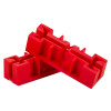 Red attachment clips for fmc modular fire extinguisher stand shown on white background