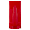 front view of fmc modular fire extinguisher stand in red showing curved backrest and base section