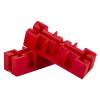 Red attachment clips for fmc modular fire extinguisher stand red double shown on a white background