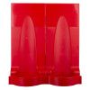 fmc modular fire extinguisher stand red double shown from the front with two red holders side by side