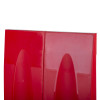 Top view of the red fmc modular fire extinguisher stand double unit showing smooth surface and shape
