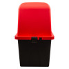Red and black Fmcsx2 Caravan Park Fire Extinguisher Storage Box side view on white background