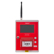 Front view of the evacuator synergy plus wireless site alarm base station showing its screen and control buttons