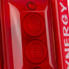 Closeup light detail on the evacuator synergy plus wireless call point site alarm showing red casing and textured buttons