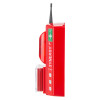 Side view of the evacuator synergy plus wireless call point site alarm first aid in red with buttons and antenna visible