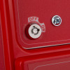 Closeup of a keyhole and on off indicator on the evacuator synergy plus wireless site alarm gsm gateway
