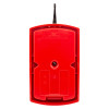 Back view of the evacuator synergy+ wireless sounder strobe showing its red casing and antenna