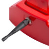 Closeup aerial image of the evacuator synergy+ wireless sounder strobe showing a black antenna attached to a red body