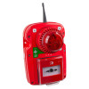 Image of the Fmcsynptg Evacuator Synergy Tough Guard Angled showing a red unit with alarm light, buttons, and a clear protective cover