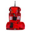 Red open casing showing internal components of the Fmcsynptg Evacuator Synergy Wireless Tg Extra Tough Call Point Site Alarm Sounder Strobe Separated