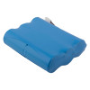 9v 17ah ultrafire synergy rf battery pack in blue shown from the front with wires visible on top