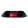 Front view of a universal double firepoint showing a black base with a red fire extinguisher label