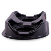 Side view of the universal double firepoint showing two circular openings with raised edges in black material