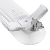 x alert fire extinguisher theft alarm wall bracket in white with two silver keys inserted