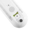 x alert fire extinguisher theft alarm wall bracket white showing the sounder and level indicator on the device
