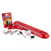 x alert fire extinguisher theft alarm wall bracket red with mounting parts keys battery and security seal shown separately