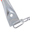 Close up of a saf escape fire ladder link showing metal parts and a connecting loop